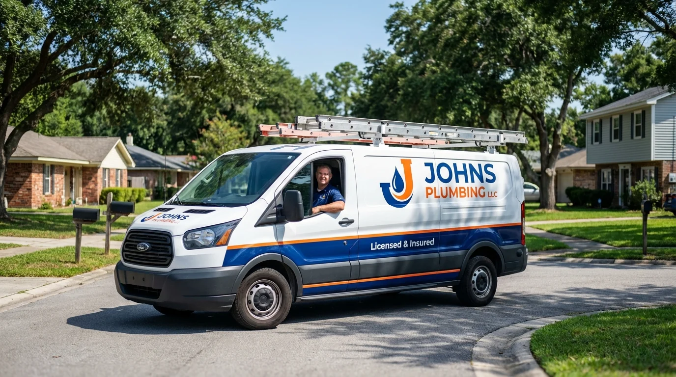 Johns Plumbing LLC service van in Jim Thorpe, PA