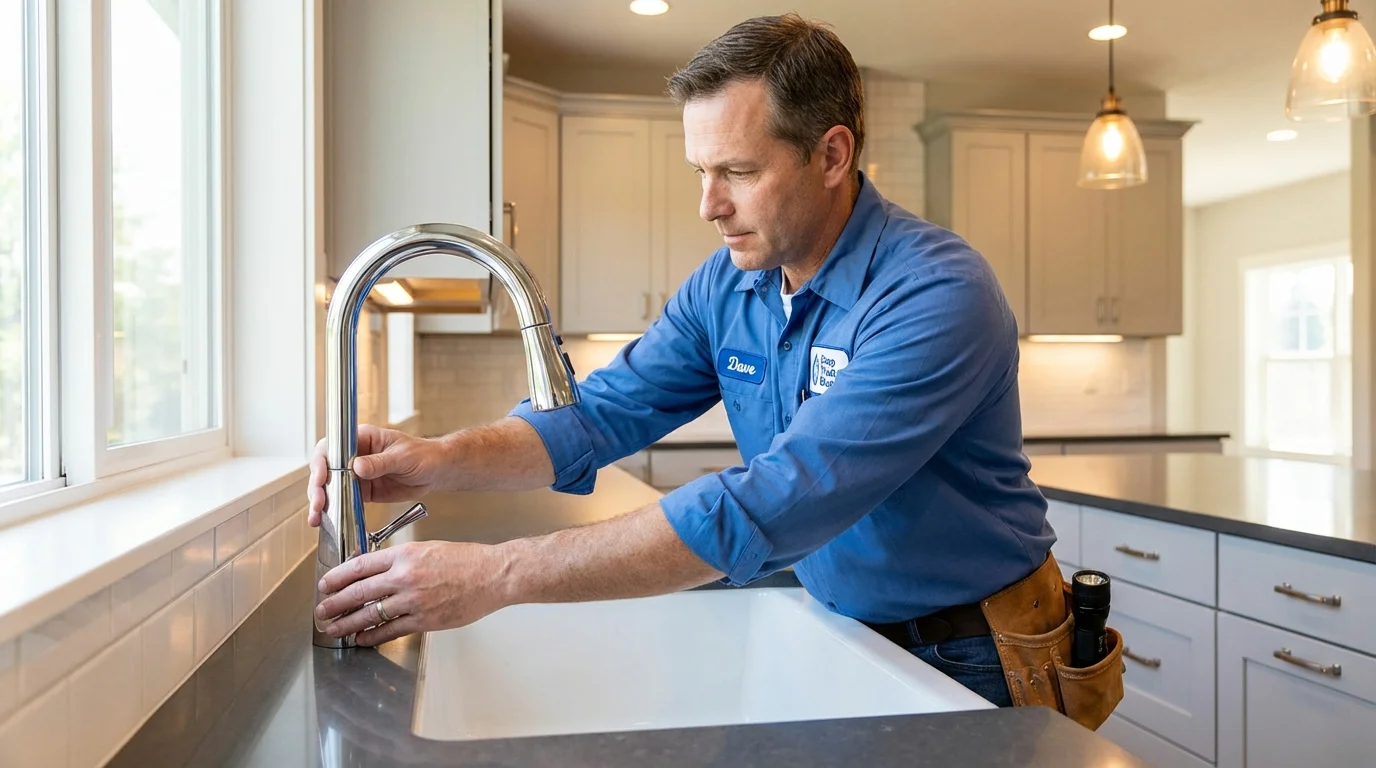 Kitchen faucet installation by Johns Plumbing LLC in Jim Thorpe